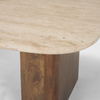 Symona Travertine and Mango Wood Rectangle Coffee Table thumbnail 8