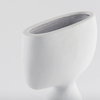 Tatum 11.6H Sculptural White Ceramic Vase, by Mercana, 5.91" length x 2.17" width x 11.61" height thumbnail 7