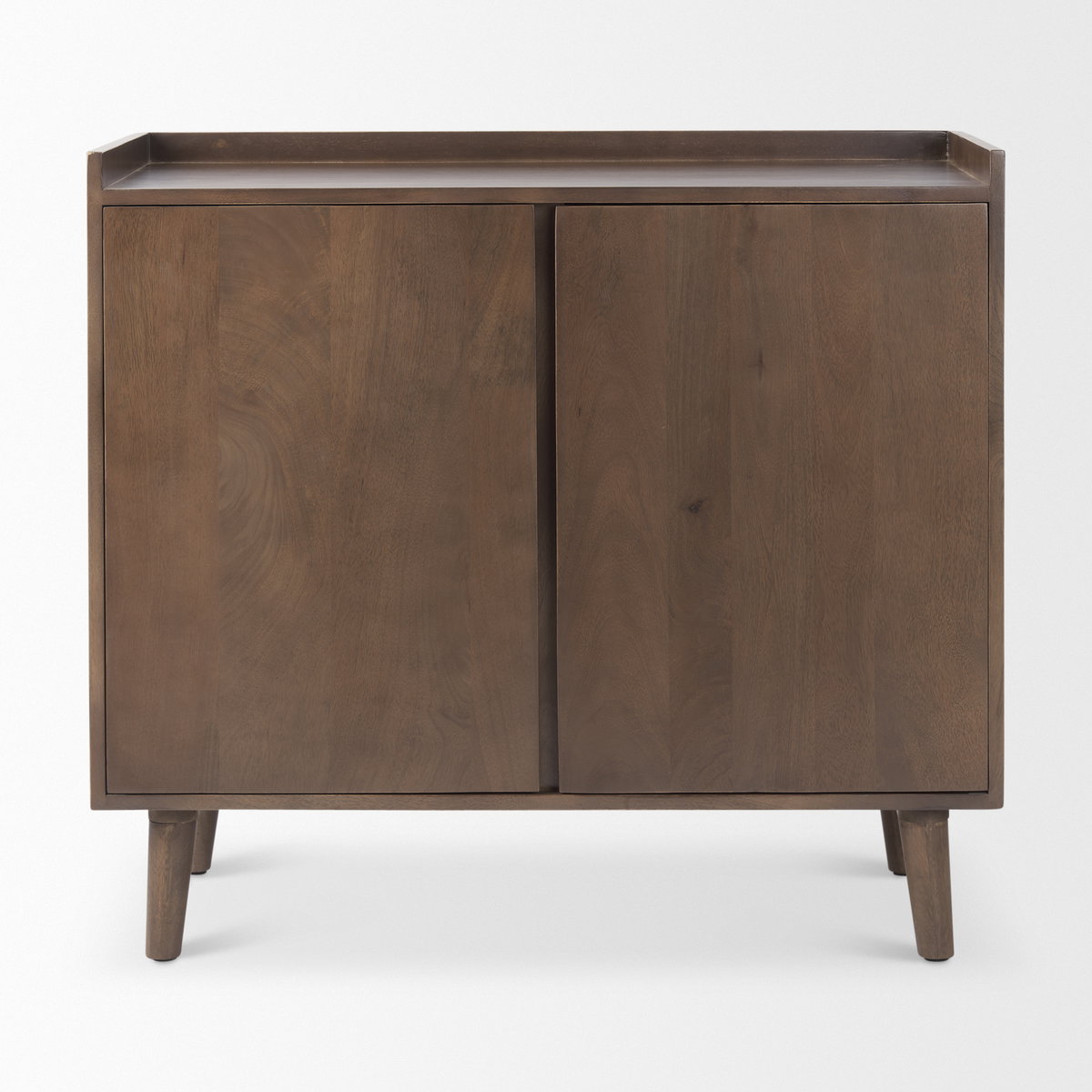 Lillie  Medium Brown Wood 2 Door Tray Top Accent Cabinet, Cabinets & Chest by Mercana, 36" length x 16" width x 32" height View 4