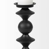 Candelero I Small Black Metal Grooved Table Candle Holder thumbnail 5