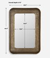 Alvaro Antique Brass Mirror, by Uttermost, 29.5" width x 42.5" height x 4.75" depth thumbnail 3
