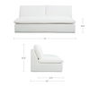Miles Outdoor Sofa White, Sofas & Sectional by Moe's Home, 74" width x 35.8" height x 40" depth thumbnail 10