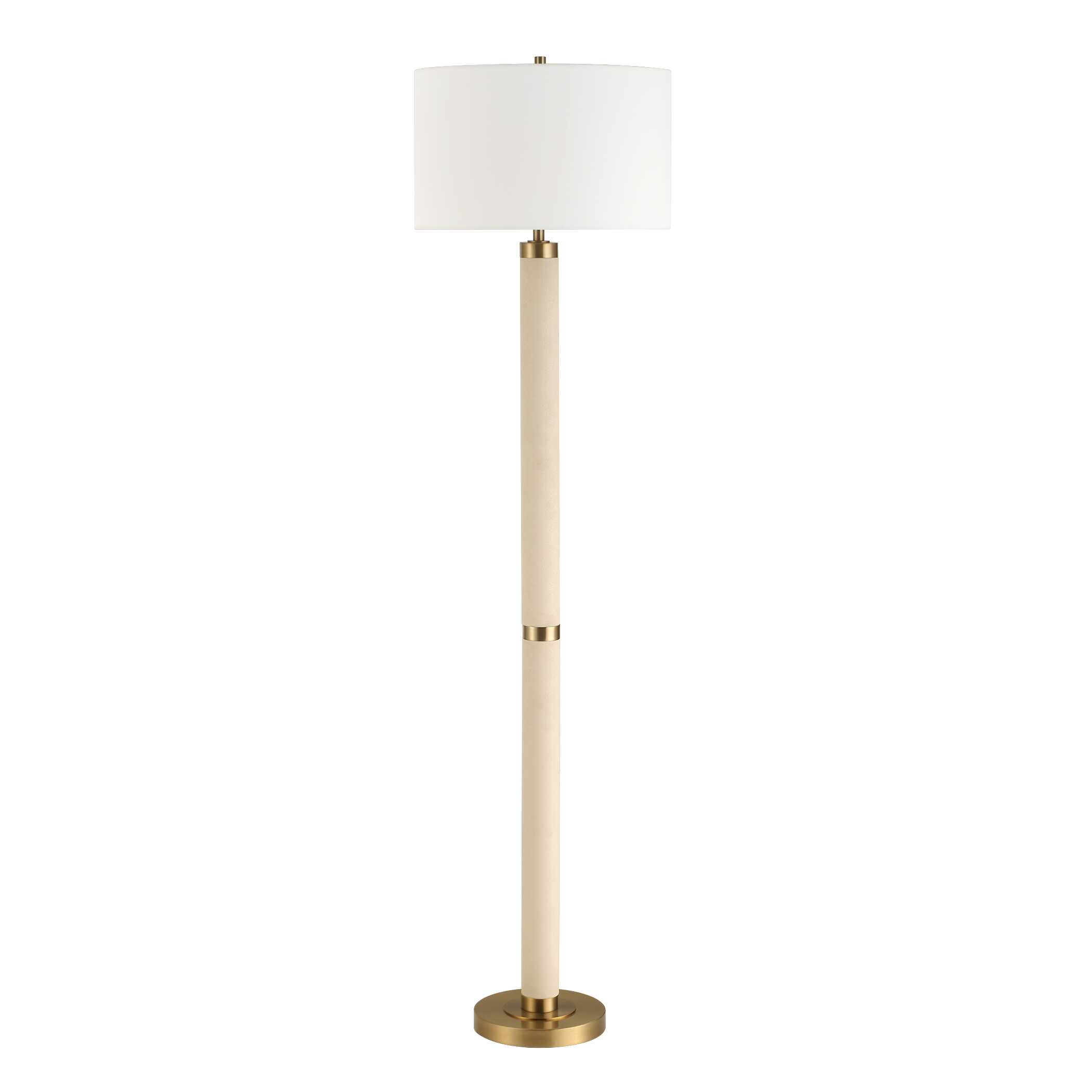 Wessex White Floor Lamp, by Uttermost, 17" width x 65.75" height x 17" depth View 5