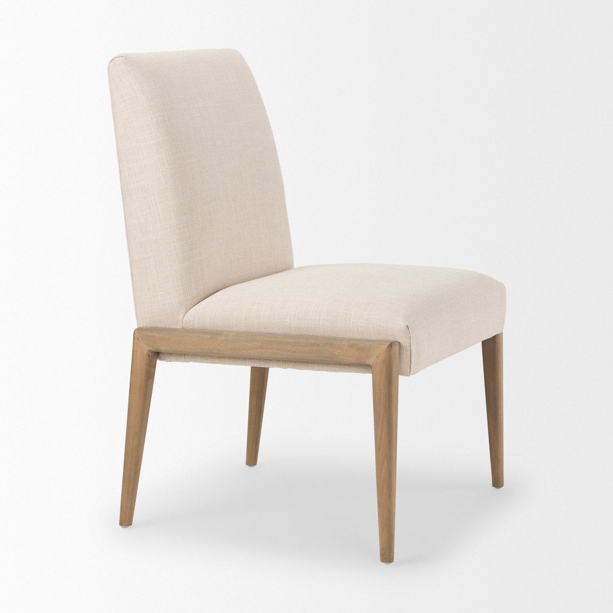 Palisades Cream Upholstery with Solid Wood Armless Dining Chair, by Mercana, 24.02" length x 25.59" width x 36.22" height View 9
