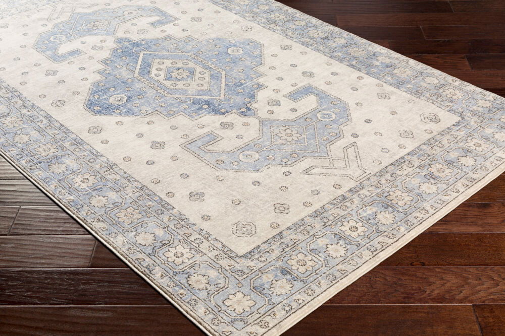 Indigo Machine Woven Rug large image 
