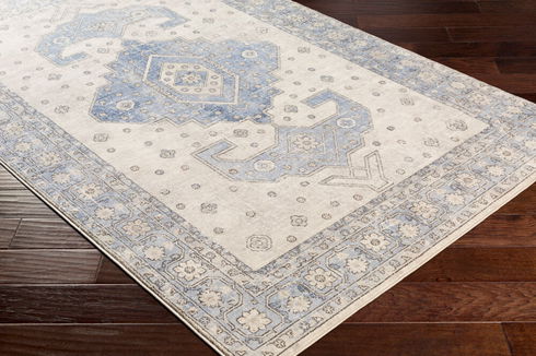 Indigo Machine Woven Rug