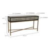 Mako Console Table Grey, by Moe's Home, 59" width x 32.3" height x 16" depth thumbnail 12