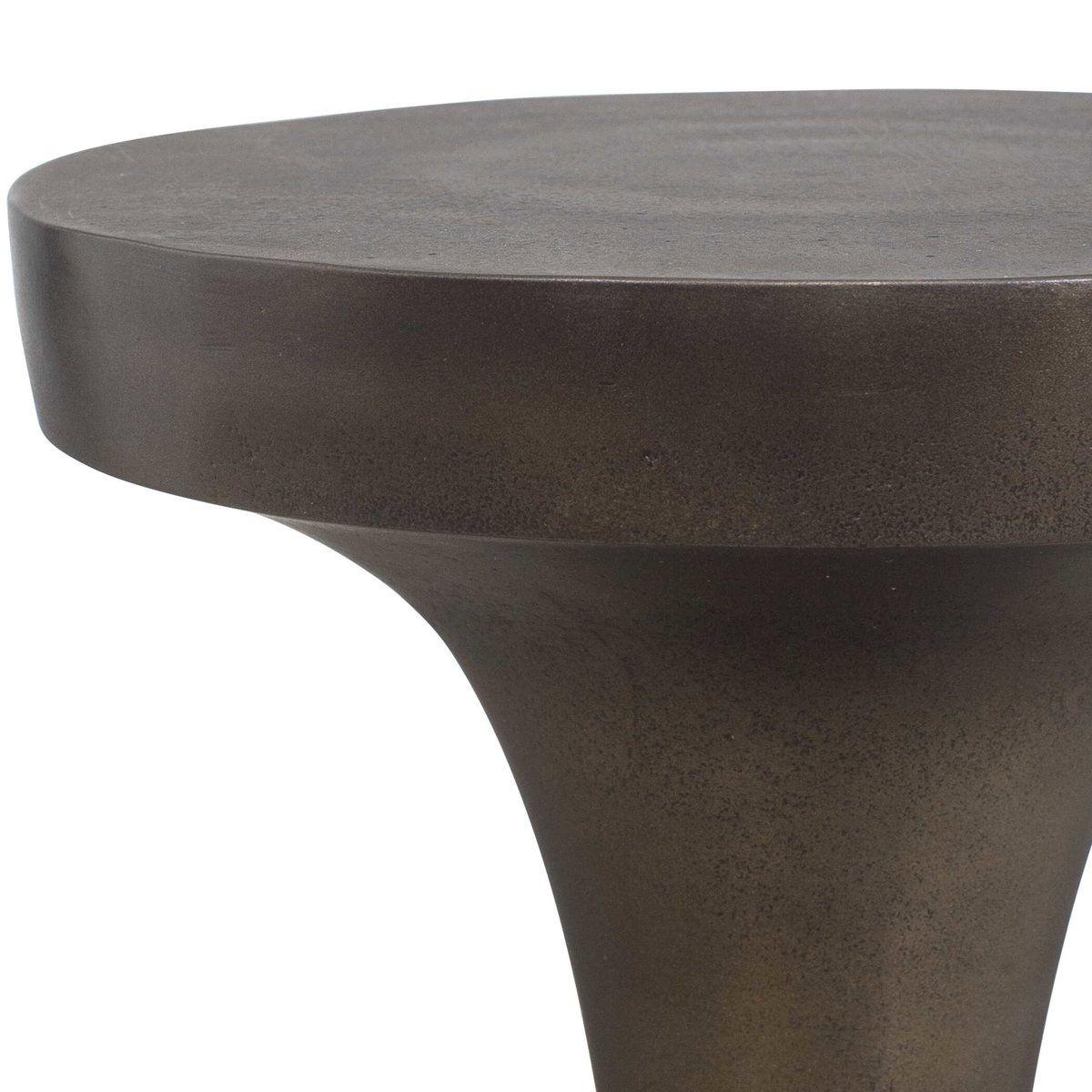 Miko Indoor-Outdoor Bronze Drink Table, Outdoor Table by Uttermost, 10" width x 2' height x 10" depth View 4