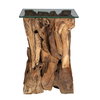 Rozel Teak Wood End Table, Side & End Table by Uttermost, 17.25" width x 24" height x 17.25" depth thumbnail 6