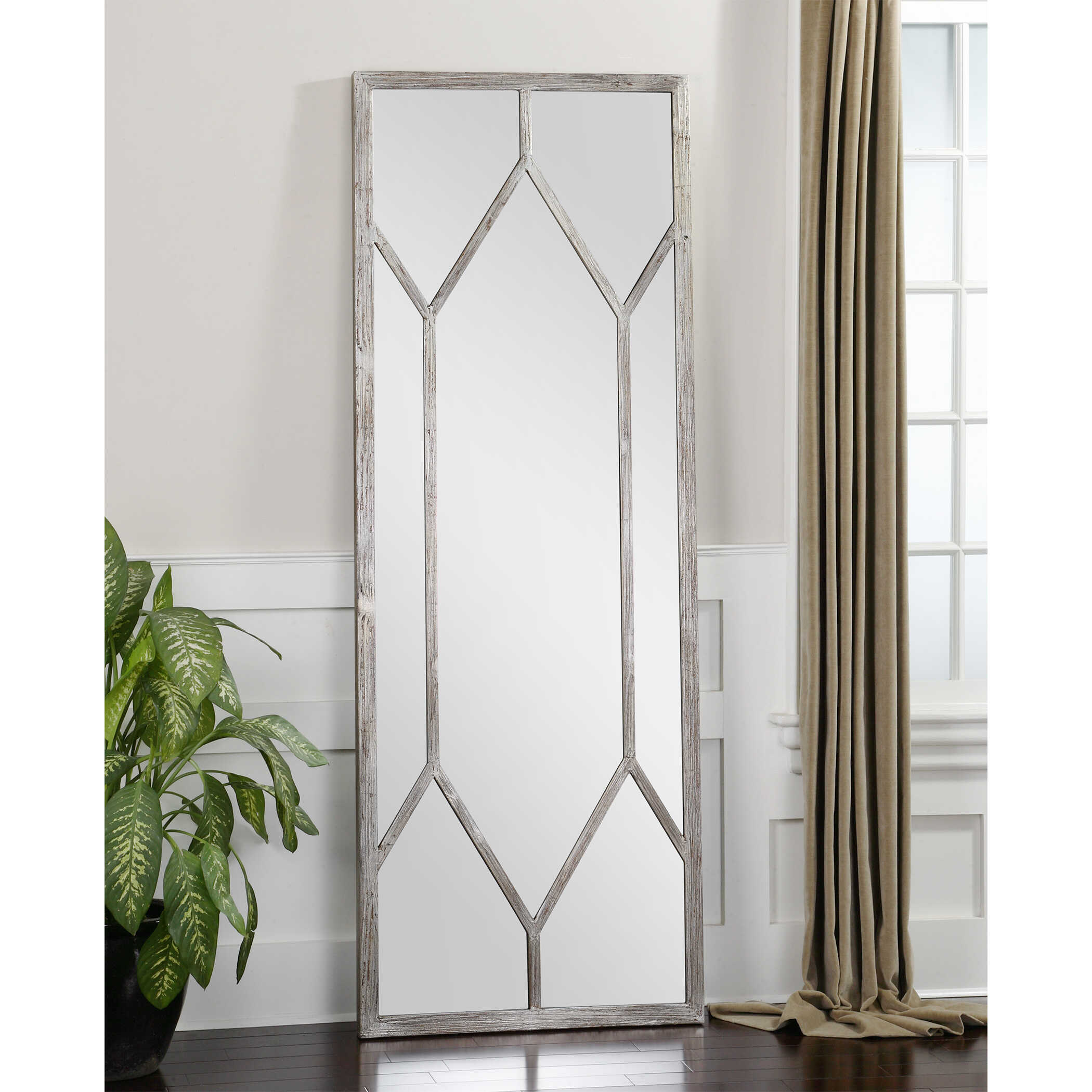 Sarconi Oversized Mirror, by Uttermost, 28.75" width x 78.75" height x 2.12" depth View 4