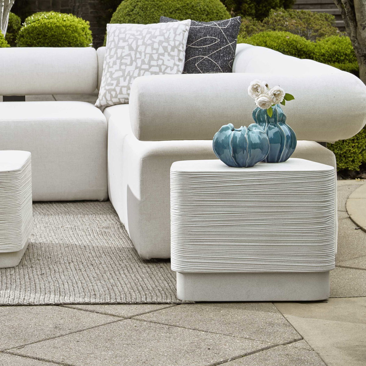 Saltwater Concrete Side Table, Side & End Table by Uttermost, 22" width x 17.75" height x 14.25" depth View 4