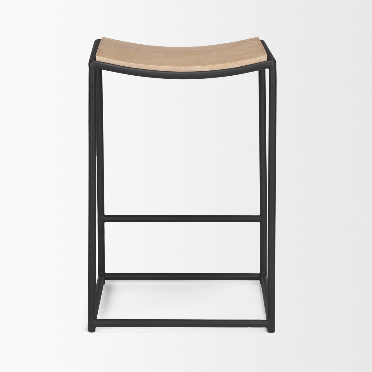 Taniel Backless 26in Seat Counter Stool | Light Brown Metal with Metal, Counter & Bar Stool by Mercana, 18" length x 16" width x 27.25" height View 8