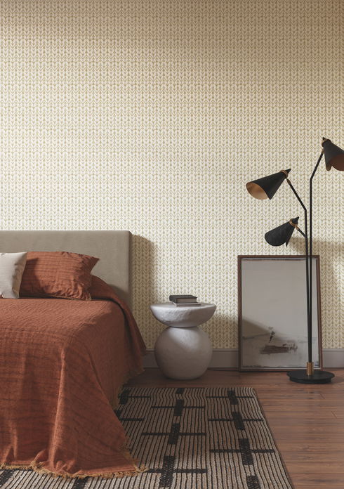 Martigue Stripe Ochre Wallpaper