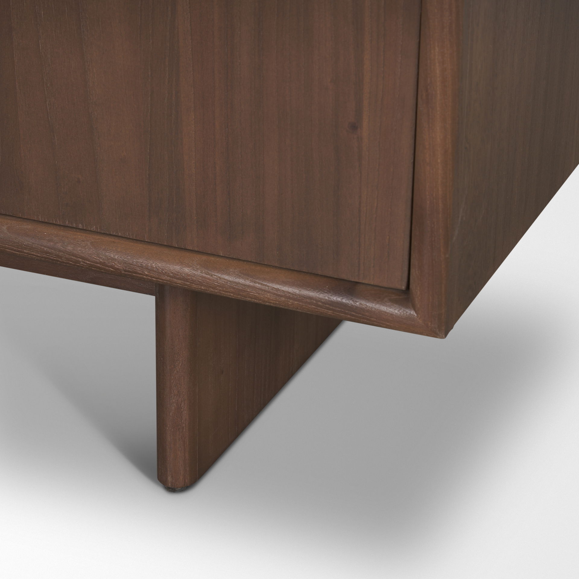 Varenna 4 Door Dark Brown Wood with Rope Handles Sideboard large image 