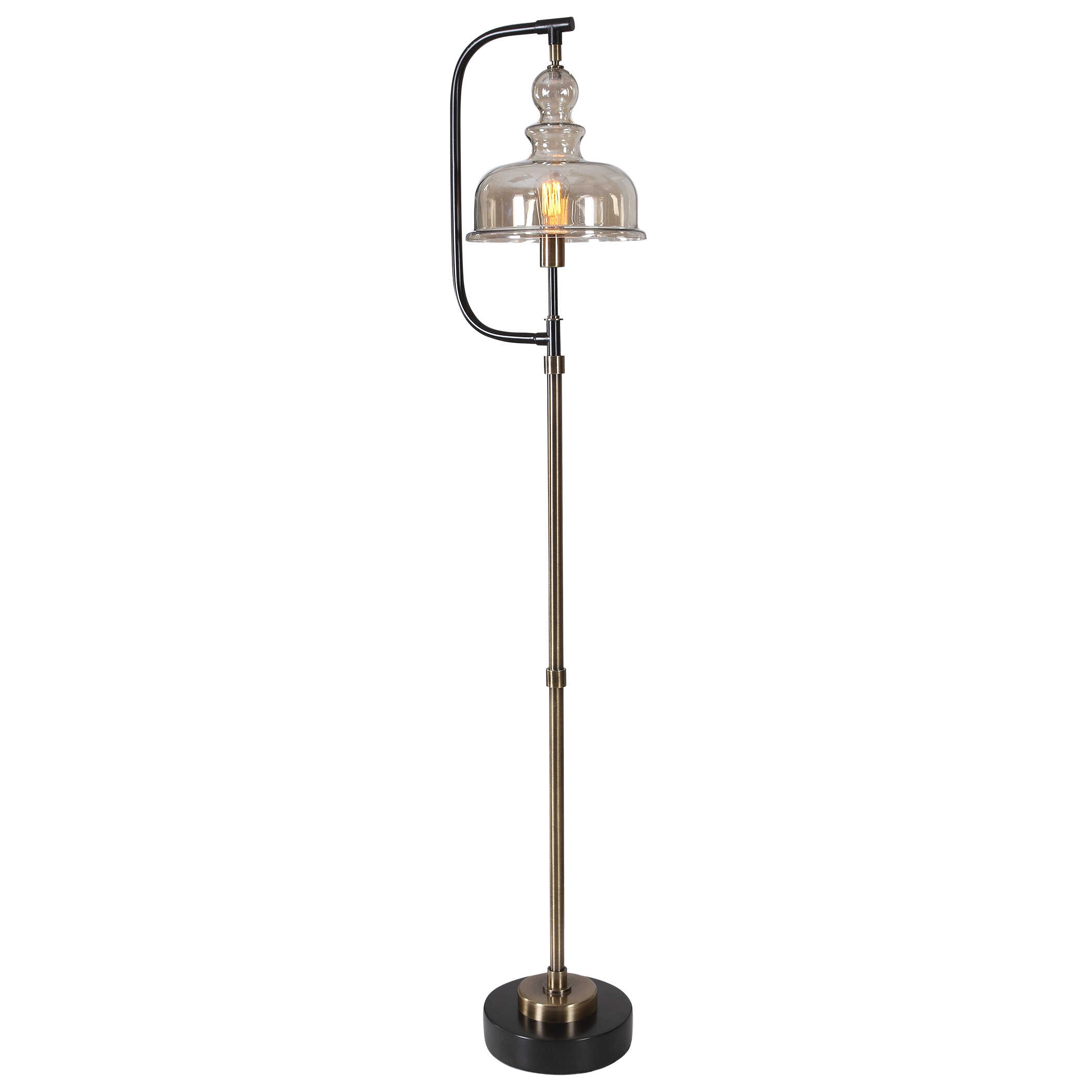 Elieser Industrial Floor Lamp, by Uttermost, 13.5" width x 68.5" height x 11.75" depth View 1