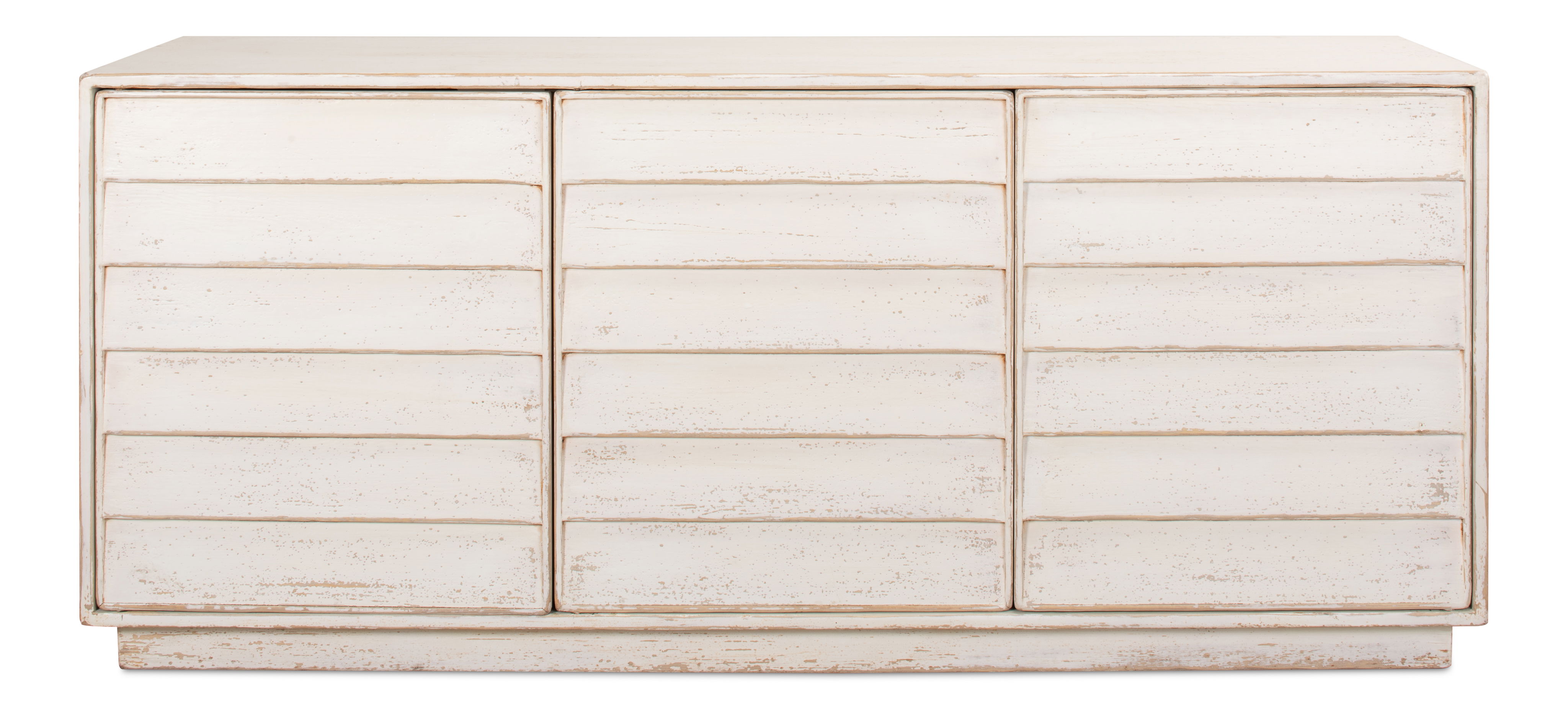 Louvered Sideboard, Whitewash large image 