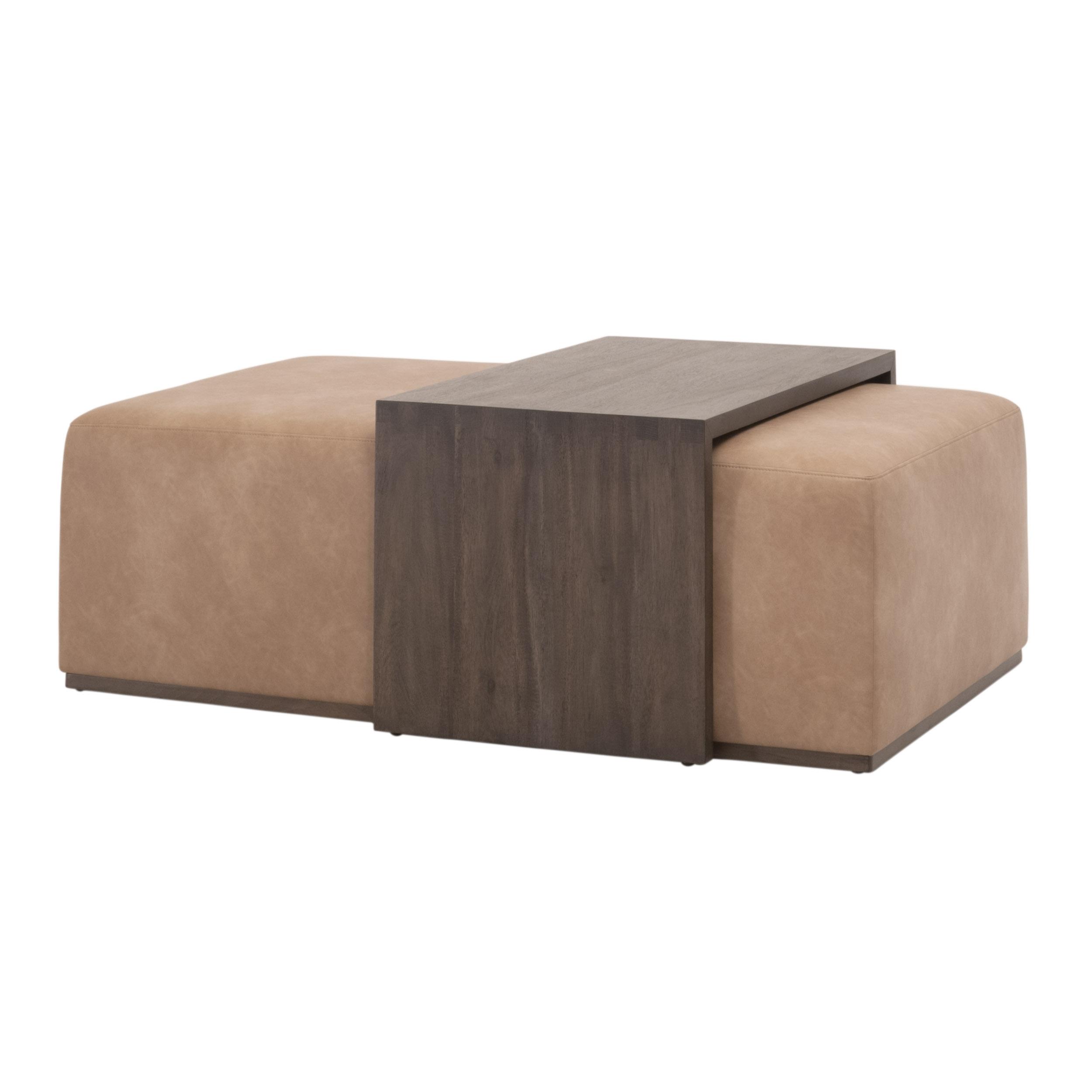 Dovetail Upholstered Coffee Table, by Essentials for Living, 54.5" width x 20" height x 35.5" depth View 3