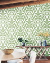 Royal Fern Damask Green Wallpaper thumbnail 3