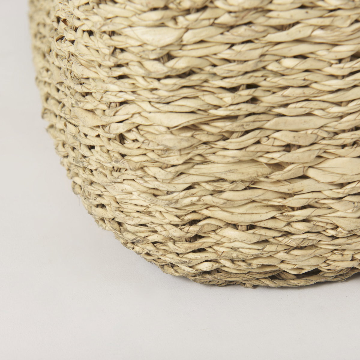 Cullen 15.7L x 15.7W x 15.7H (Set of 3) Grey Twisted Seagrass Square Basket, Bins & Basket by Mercana, 18.5" length x 13.39" width x 14.57" height View 8