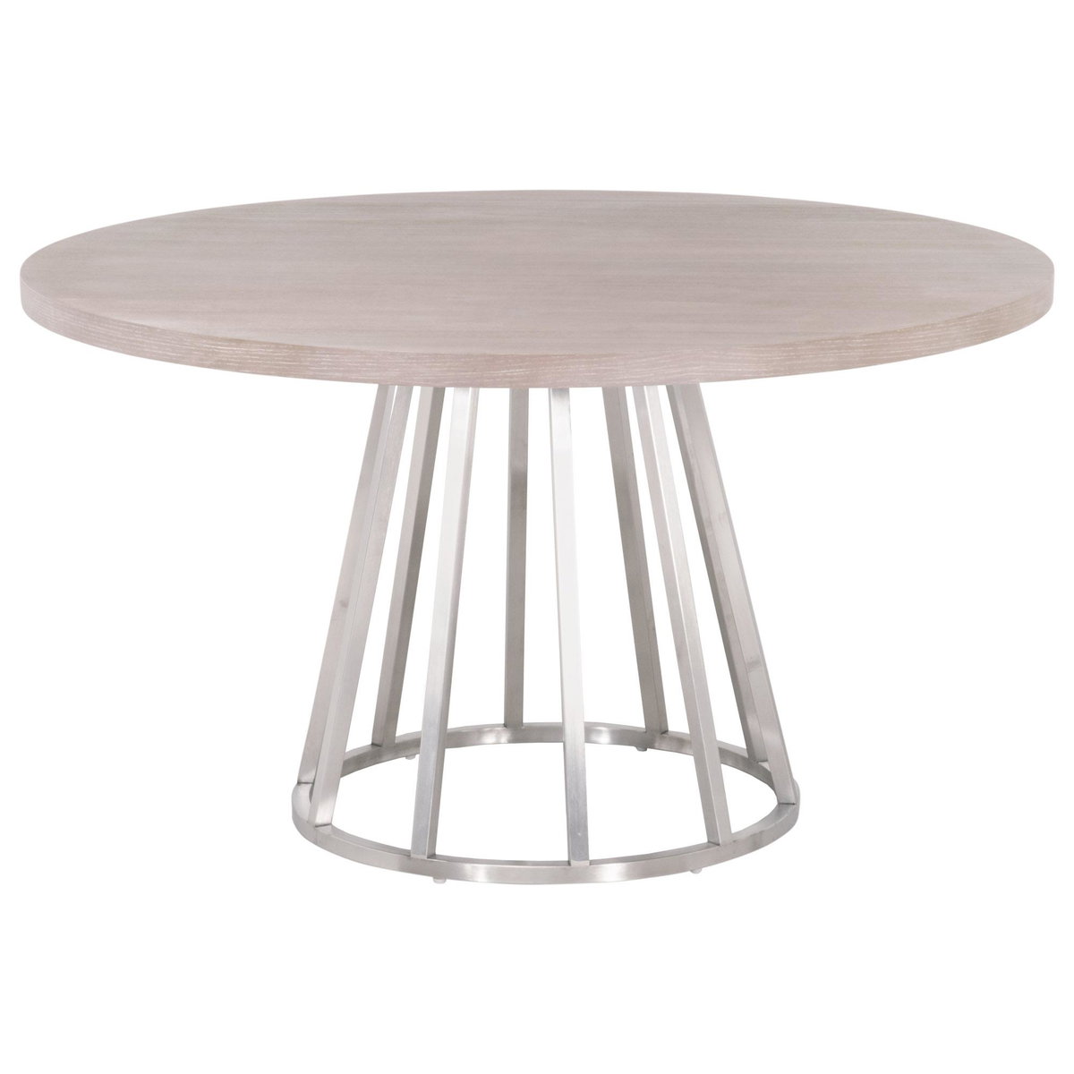 Turino 54' Round Dining Table Wood Top, by Essentials for Living, 54" width x 1.5" height x 54" depth View 3