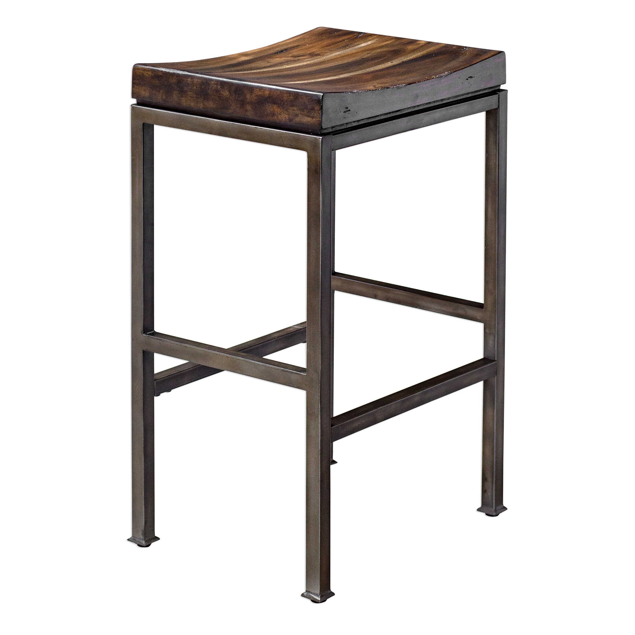 Beck Industrial Bar Stool, Furniture by Uttermost, 18" width x 30" height x 14" depth View 4