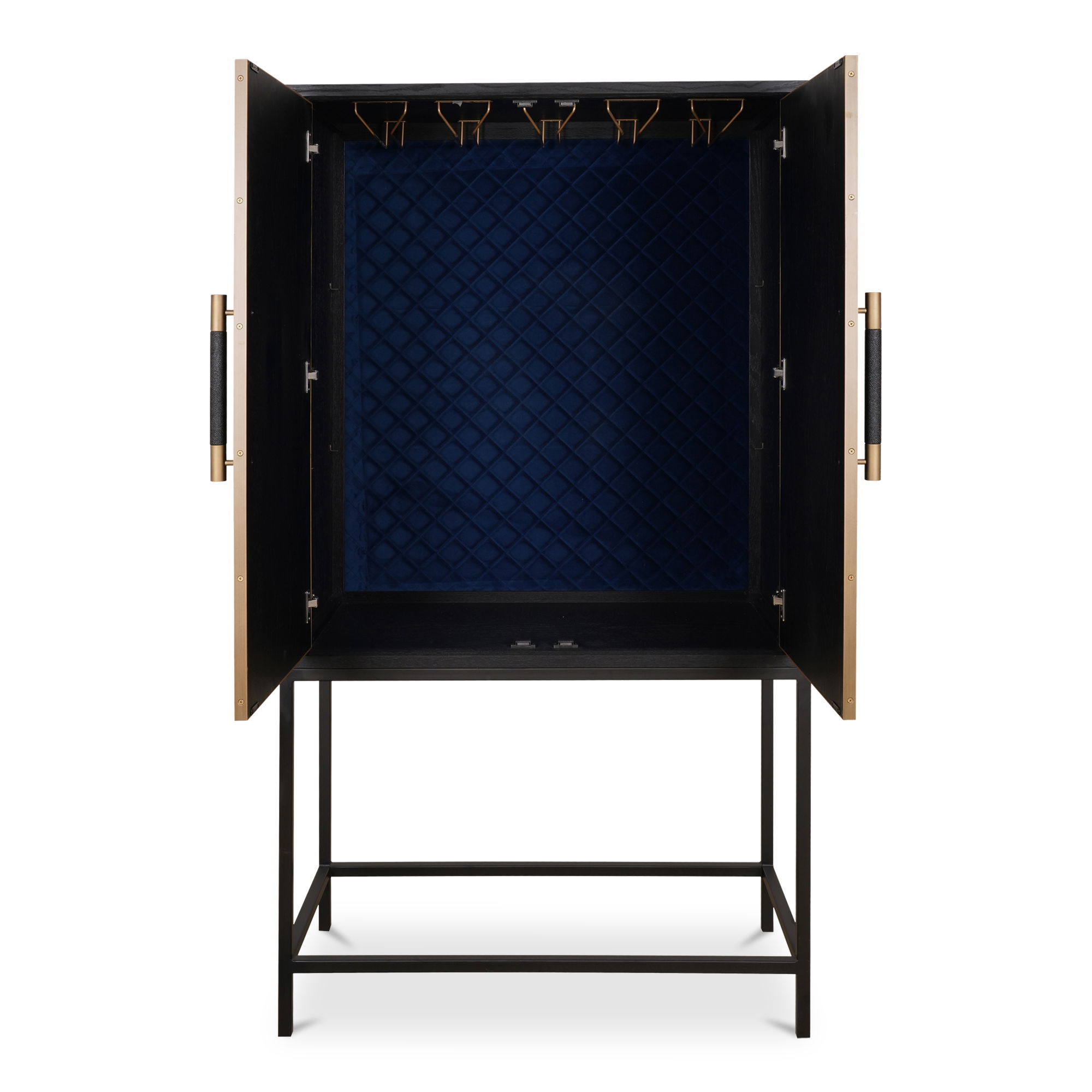 Mako Bar Cabinet Black, Bar Carts & Cabinet by Moe's Home, 37.99" width x 71.26" height x 17.72" depth View 4