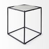 Austen 20L x 20W x 22H Round White Marble Top with Black Metal Frame Side Table, Side & End Table by Mercana, 20" length x 20" width x 22" height thumbnail 6