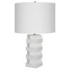 Ascent White Geometric Table Lamp, by Uttermost, 14" width x 23" height x 14" depth thumbnail 5