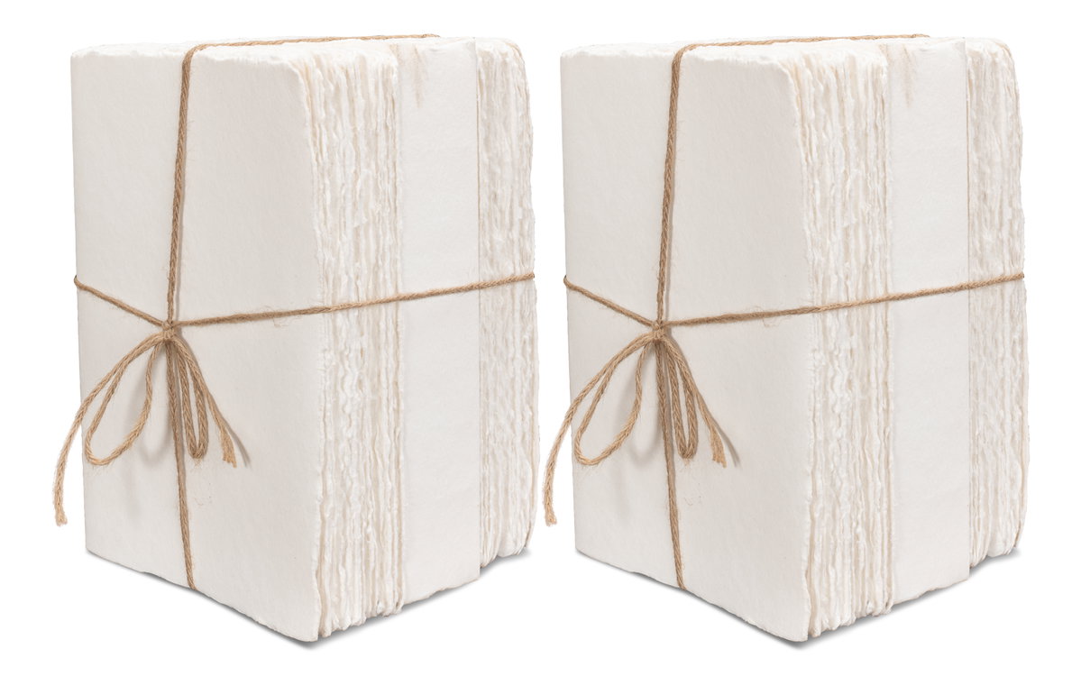 Ledger White  Set Of 6, by Sarreid, 7" length x 10" width x 2" height View 1