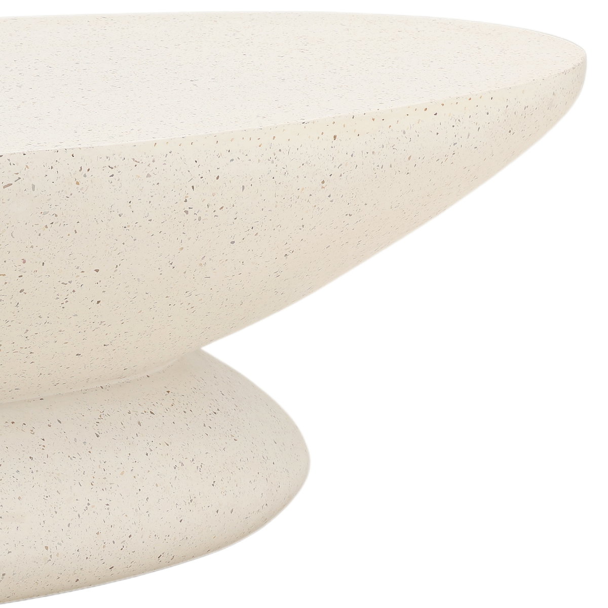 Jaela Coffee Table Ivory, by Dovetail, 53" width x 15.7" height x 27.7" depth View 4