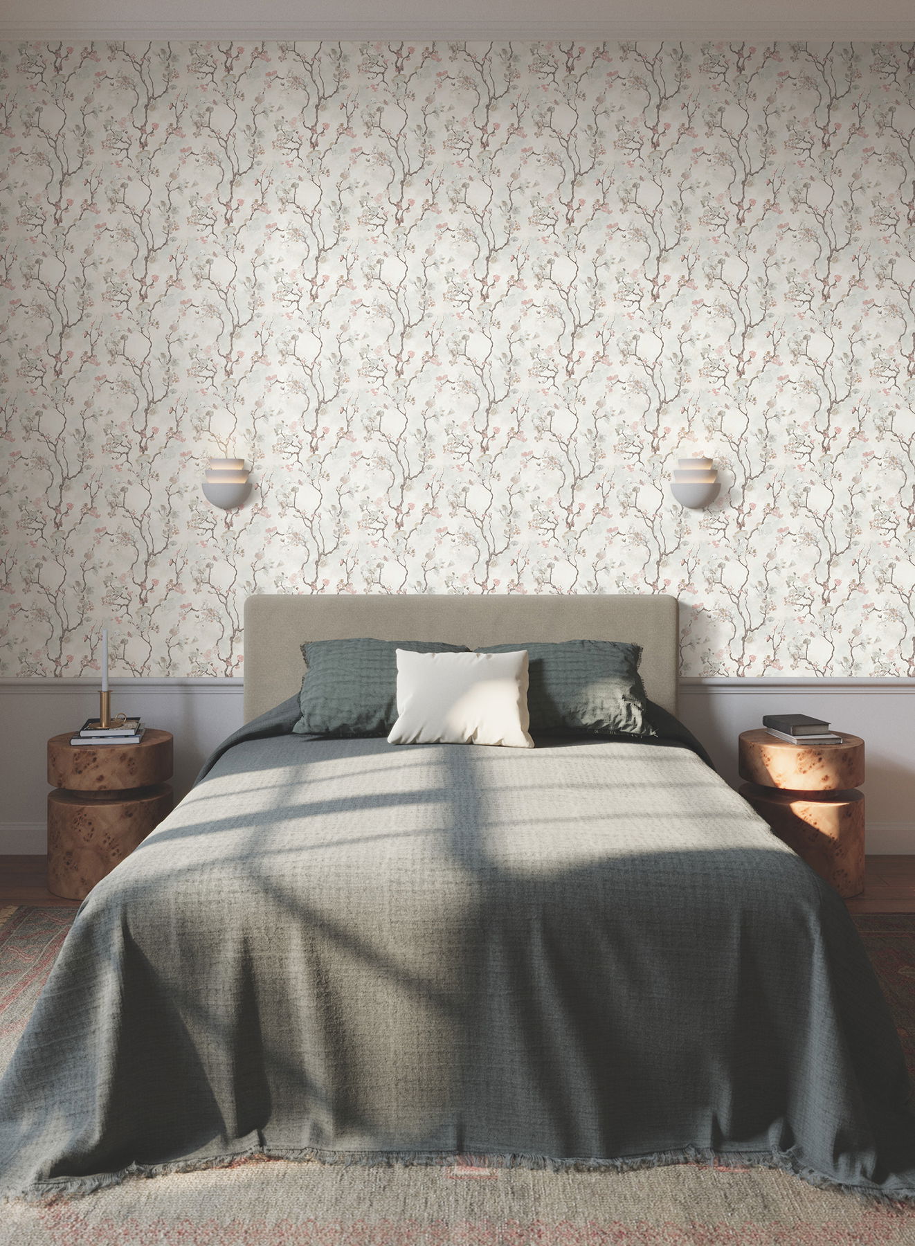 Avril Chinoiserie Blush Wallpaper large image 