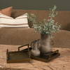 Shay Aluminium Tray - Small, Decorative Tray by Mercana, 9.5" length x 9.5" width x 3" height thumbnail 5