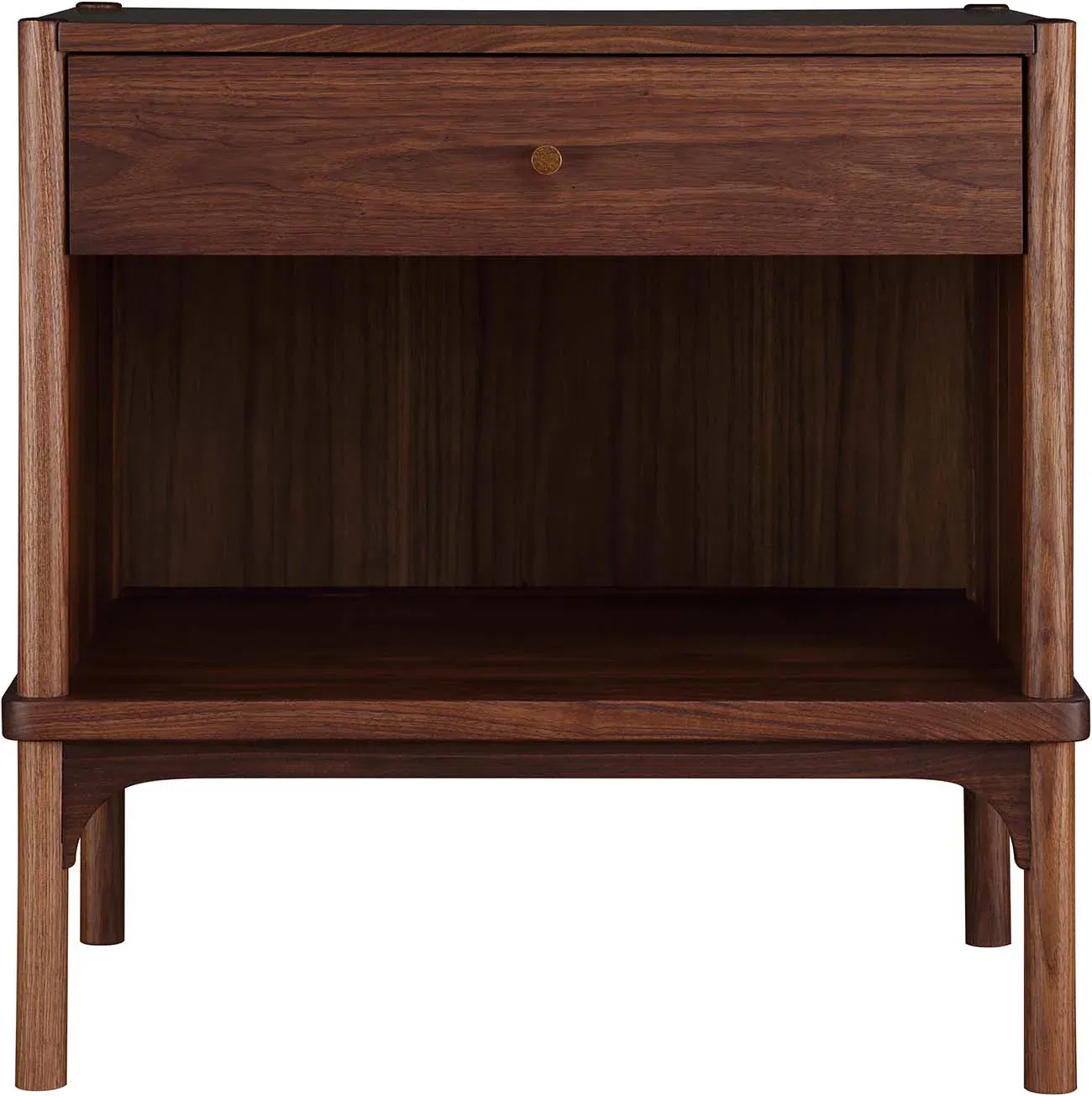Walnut Grove Open Nightstand, by Stickley, 27" width x 27.5" height x 19" depth View 4