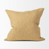Jacklyn 22x22 Mustard Linen Square Decorative Pillow Cover, by Mercana, 22" length x 22" width x 0.2" height thumbnail 6