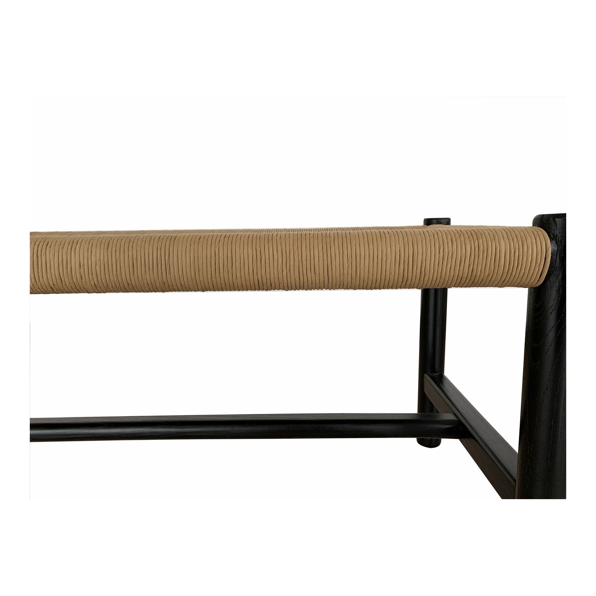 Hawthorn Small Bench Black, Benche by Moe's Home, 48" width x 18" height x 17" depth View 4
