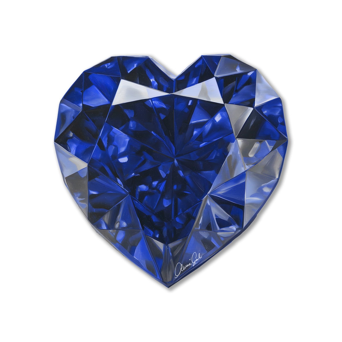 Deep Blue Heart I (No Embellishment), by Oliver Gal,  20x20 View 1