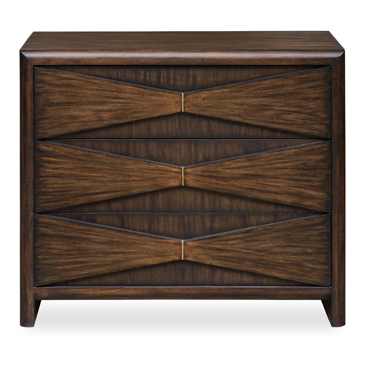 Bowtie 3 Drawer Mid-Century Chest, Furniture by Uttermost, 38" width x 33" height x 17" depth View 1