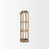Andy I Large Natural Wood Cylindrical Lantern, Lighting by Mercana, 8.27" length x 8.27" width x 34.84" height thumbnail 5