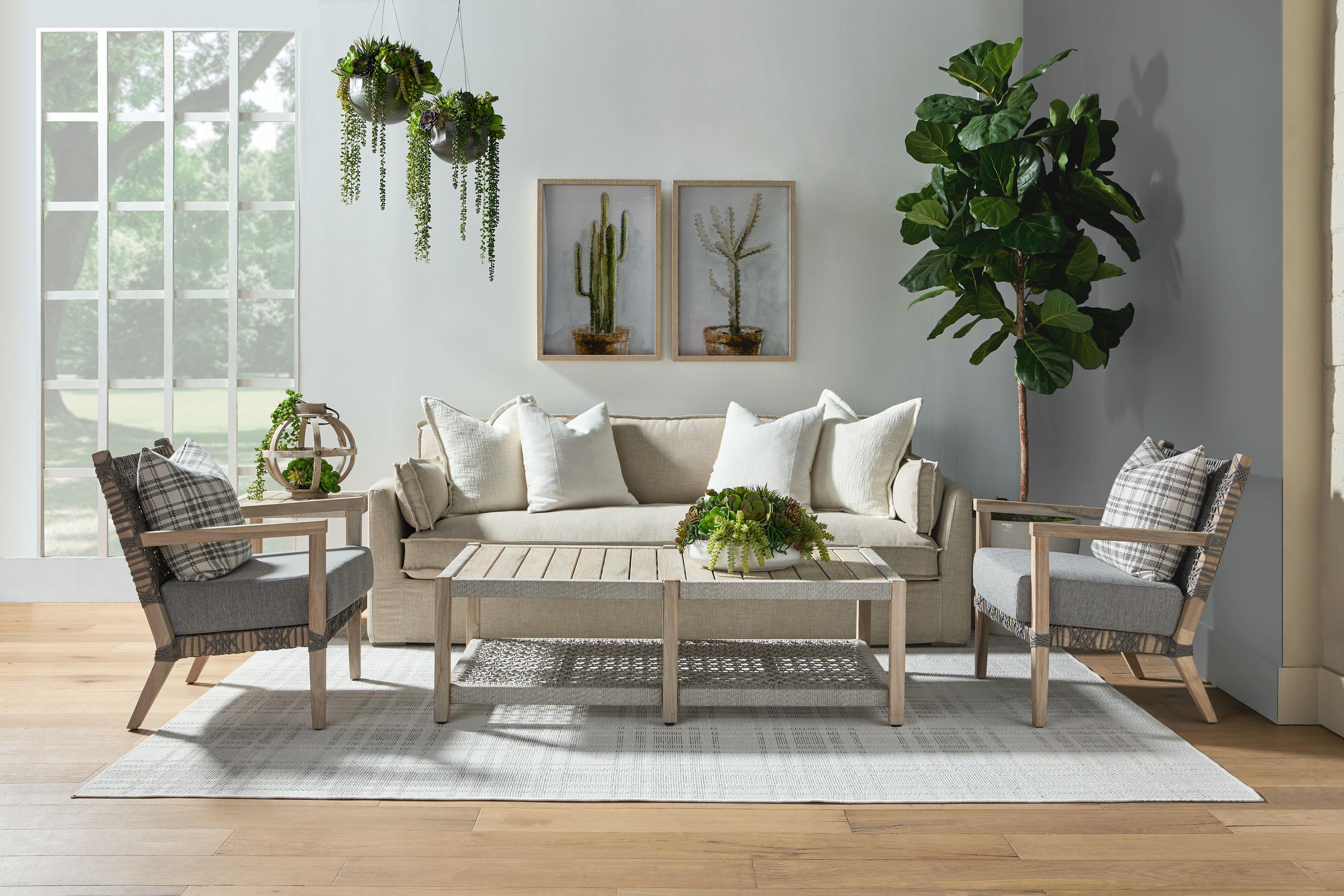 Thea Outdoor 90' Taper Arm Slipcover Sofa large image 