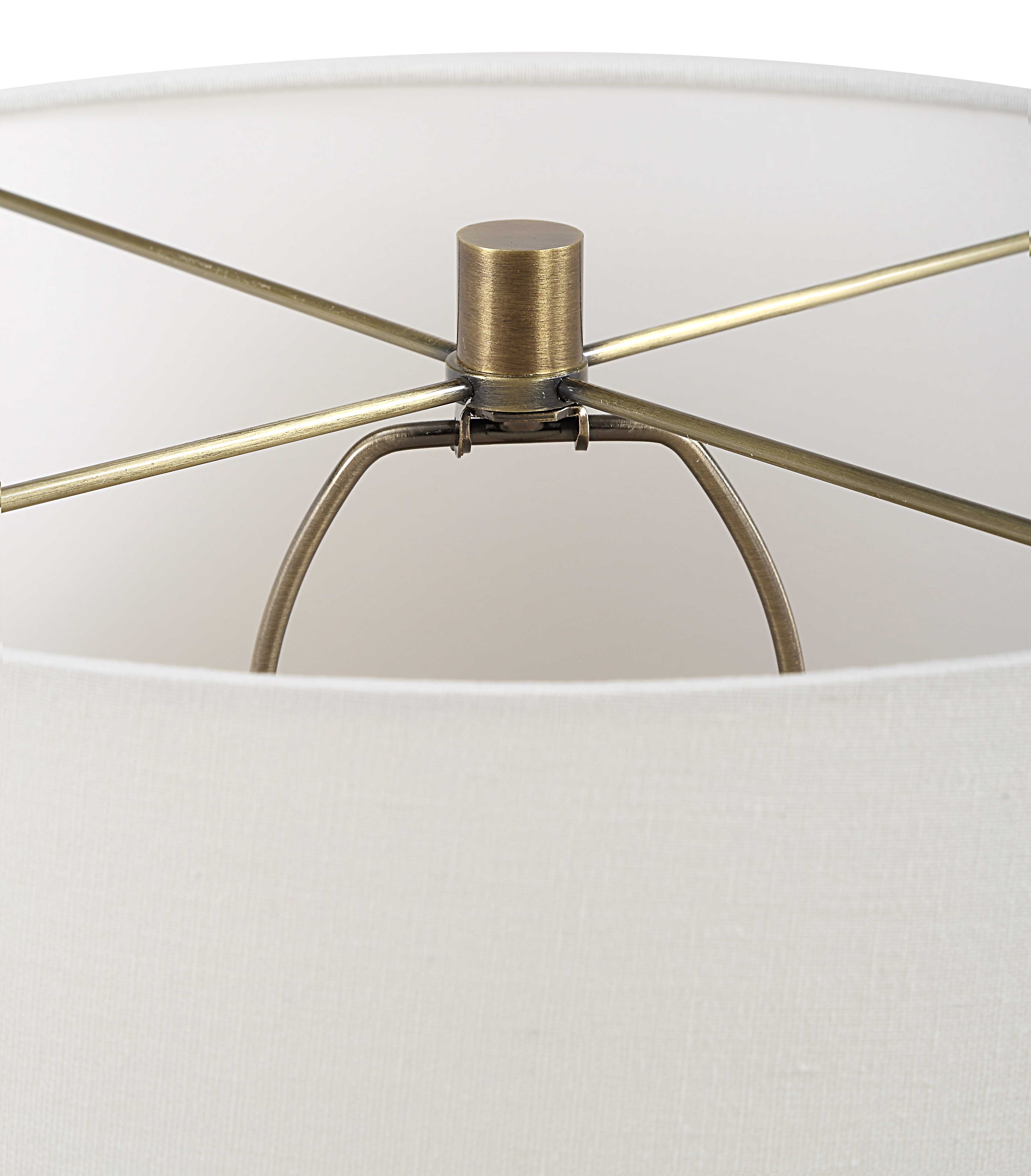 Submerged Deep Blue Table Lamp, by Uttermost, 16" width x 26.25" height x 16" depth View 7