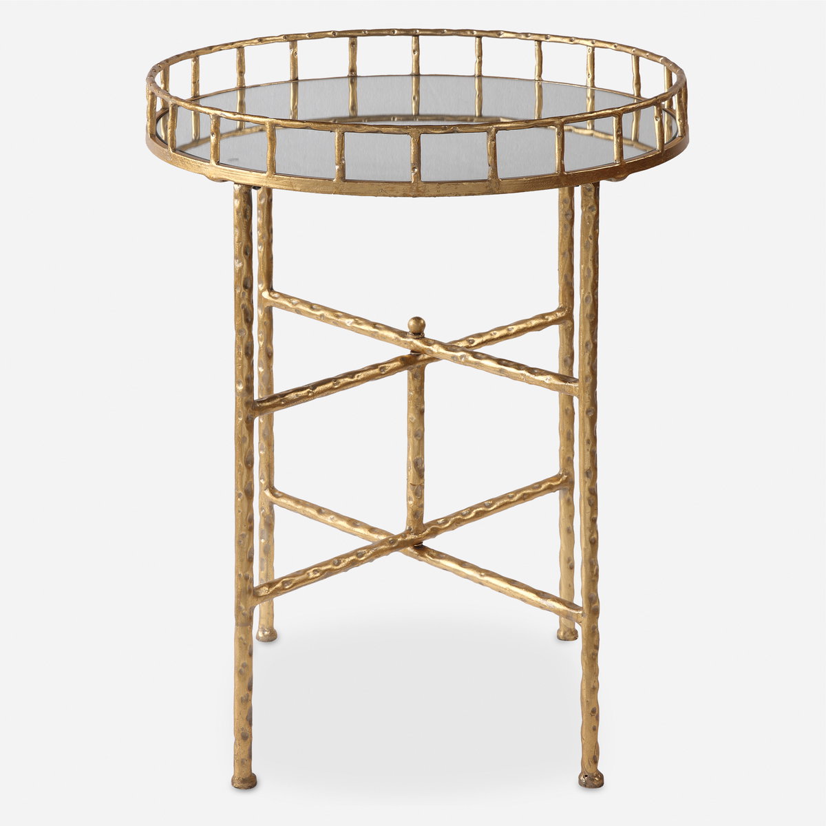 Tilly Bright Gold Accent Table, Side & End Table by Uttermost, 19.5" width x 25.75" height x 19.5" depth View 1
