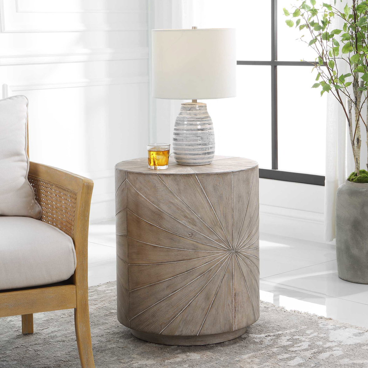 Starshine Wooden Side Table, Side & End Table by Uttermost, 20.5" width x 24.5" height x 20.5" depth View 4