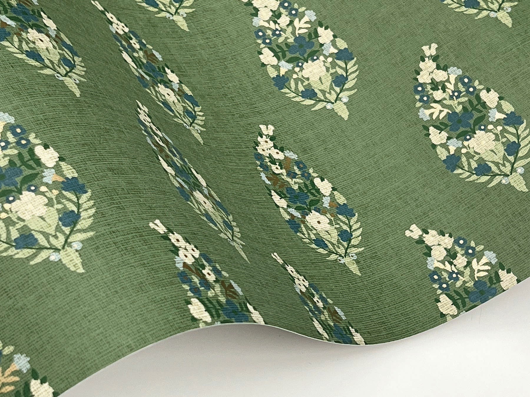 Paisley Green Wallpaper large image 