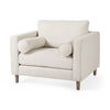 Loretta  Cream Fabric Chair with Two Bolster Cushions thumbnail 0