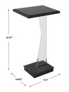 Angle Contemporary Accent Table, Side & End Table by Uttermost, 12.5" width x 22.75" height x 9.62" depth thumbnail 3