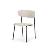 Corey Dining Chair with Oatmeal Fabric & Matte Black Metal thumbnail 0