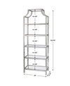 Aurelie Silver Etagere, Shelving & Bookcase by Uttermost, 30" width x 83.87" height x 15.35" depth thumbnail 3