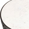 Sabena White Marble Outdoor Side Table thumbnail 4