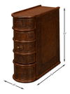Barnes Leather Book Side Table, Side & End Table by Sarreid, 10" length x 24" width x 24" height thumbnail 20