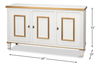 Louis Xvi Buffet,Cotina White, Cabinets & Sideboard by Sarreid, 60" length x 18" width x 34" height thumbnail 13